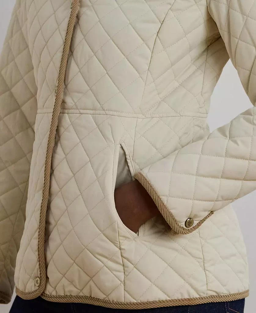 Ralph Lauren Women's Faux-Sherpa-Collar Quilted Coat 4
