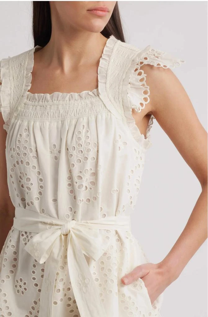 knee length dresses for ladies Christobela Drop Waist Lace Mini Dress White main image 0