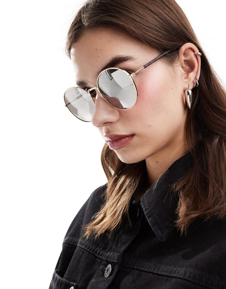 Vans Vans leveler circle sunglasses in gold 1