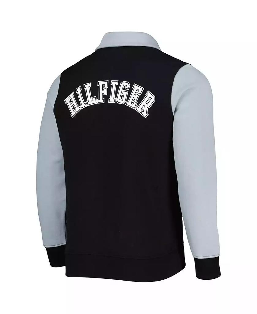 Tommy Hilfiger Men's Black, Silver Las Vegas Raiders Aiden Quarter-Zip Top