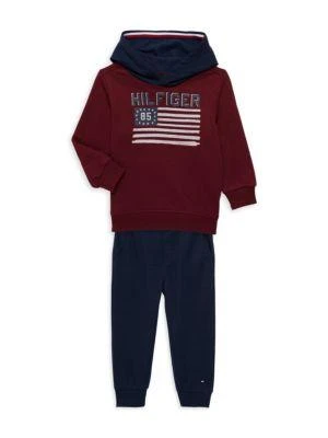 Tommy Hilfiger Little Boy’s Colorblock Hoodie & Joggers Set 1