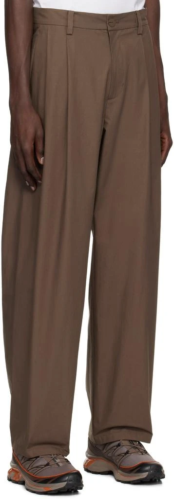 Hyein Seo Brown Wide Beaded Belt Trousers 2