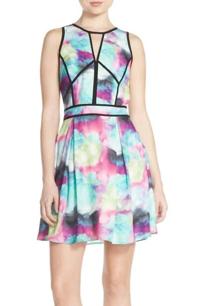 Adelyn Rae Adelyn Rae - Fit and Flare Sleeveless Mini Cocktail Dress 1