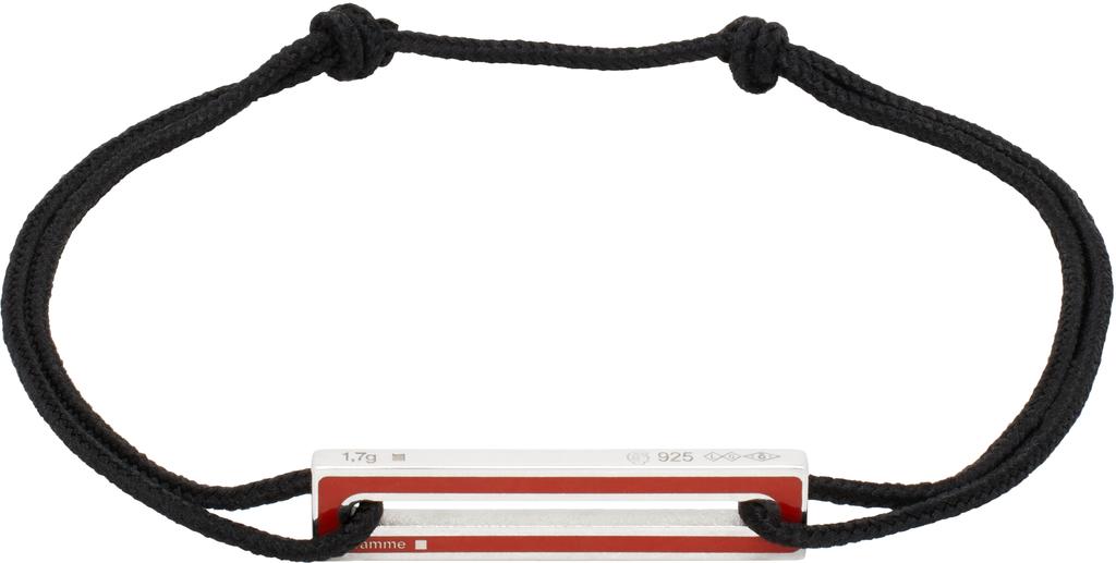Le Gramme Black Lacquered Cord 'Le 1.7g' Bracelet