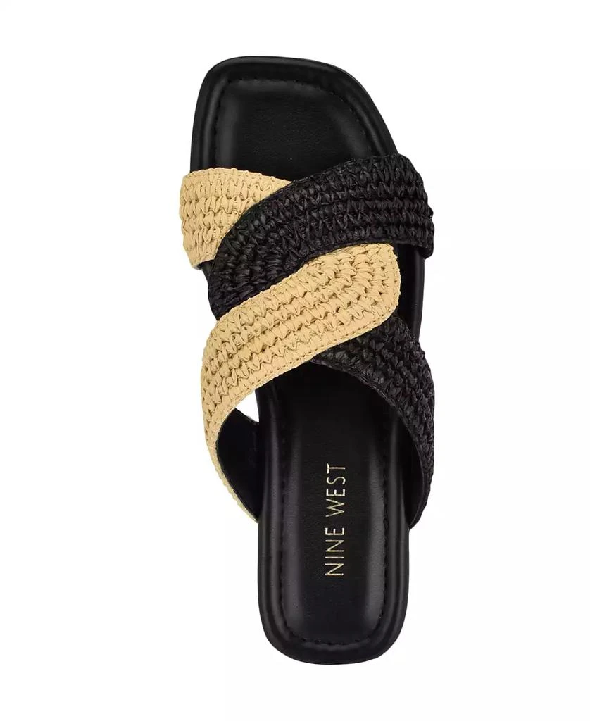 Nine West Women's Quara Woven Flat Slip-On Sandals 4