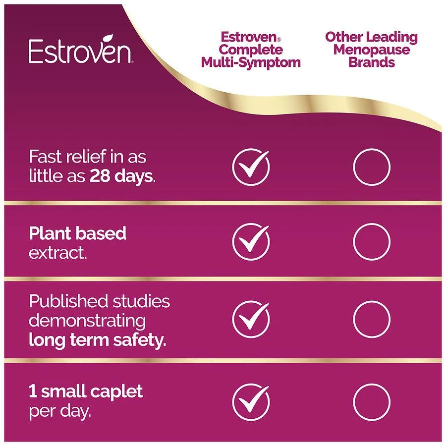 Estroven Complete Multi-Symptom Menopause Relief Dietary Supplement Caplets 6