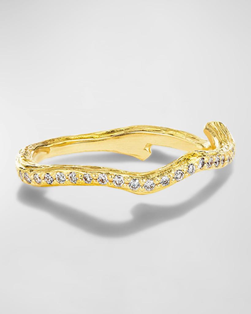 Mimi So 18K Yellow Gold Wonderland Twig Pave Diamond Eternity Ring