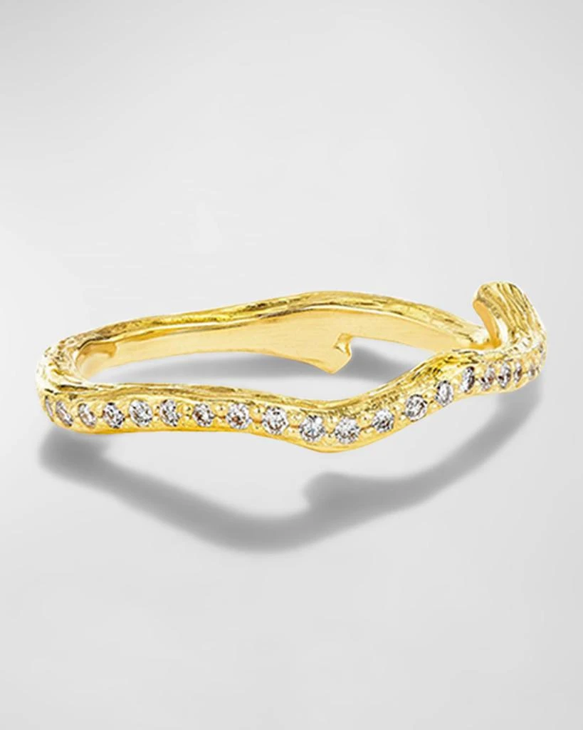 Mimi So 18K Yellow Gold Wonderland Twig Pave Diamond Eternity Ring 1