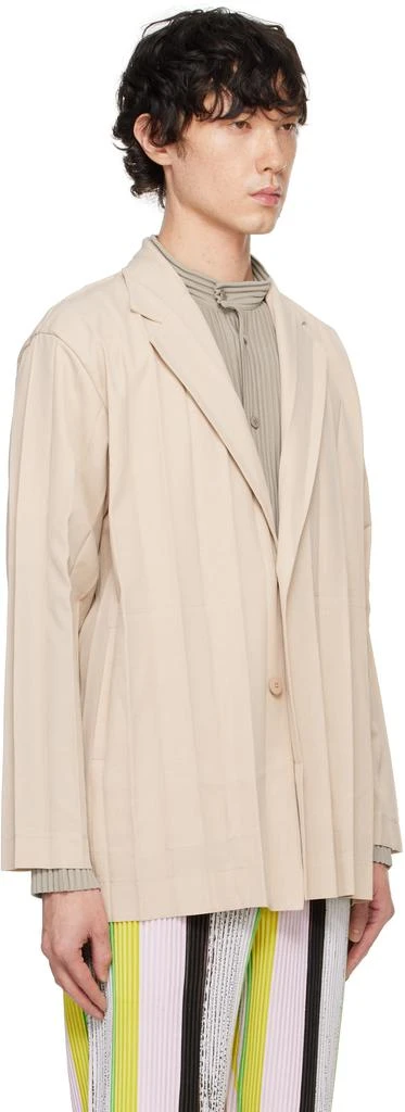 Homme Plissé Issey Miyake Beige Edge Ensemble Blazer 2