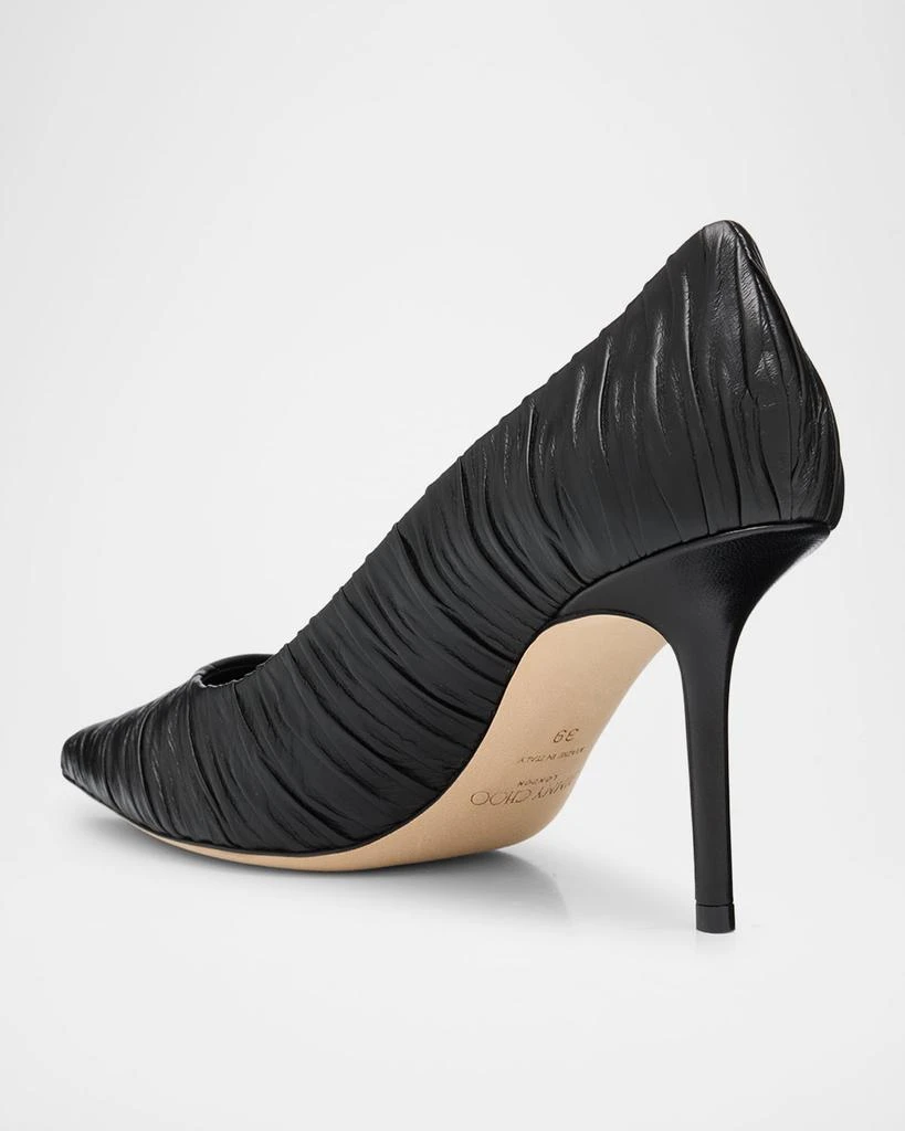Jimmy Choo Love 85mm Pleated Leather Pumps 4