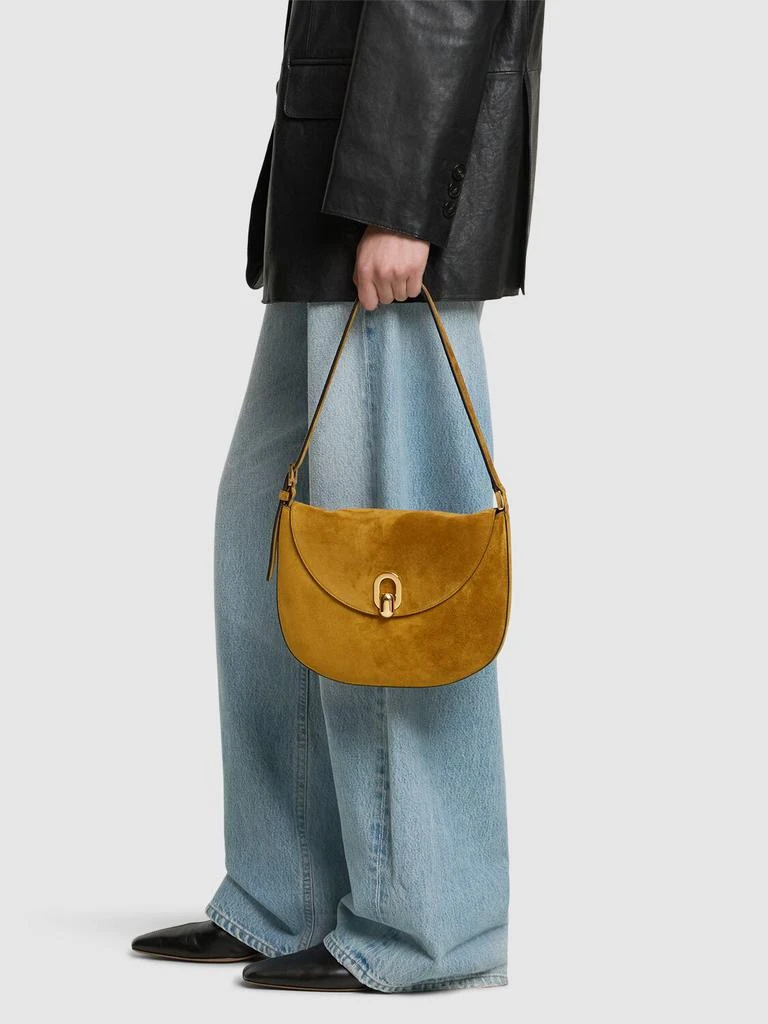 SAVETTE The Small Tondo Suede Hobo Bag 1
