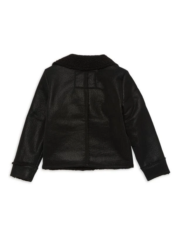 Urban Republic Girl's Faux Fur Lined Faux Leather Jacket 2