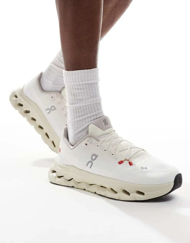 On ON Cloudtilt all day trainers in beige and cream 3