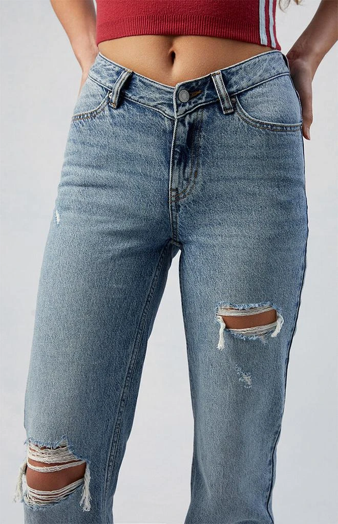PacSun Medium Indigo Ripped V Dip '90s Boyfriend Jeans 3
