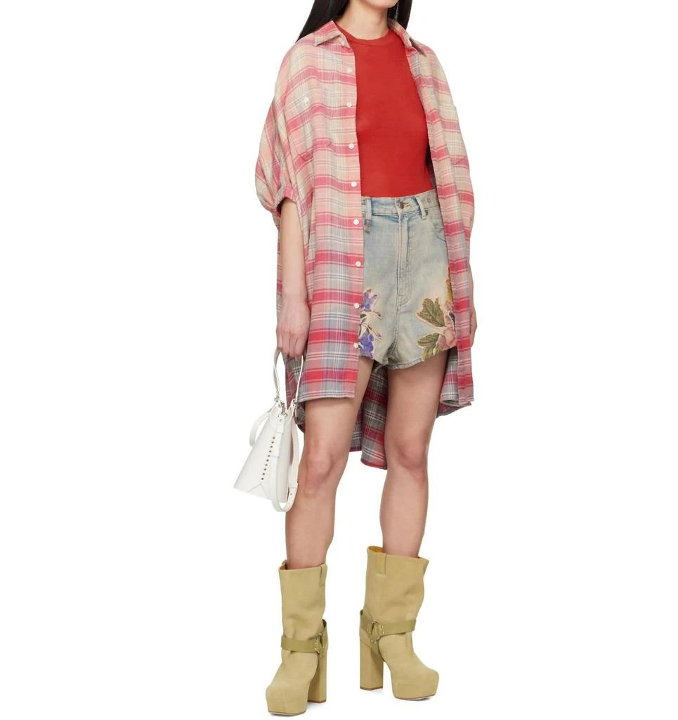 R13 R13 - Plaid Oversized Boxy Shirt Dress 4