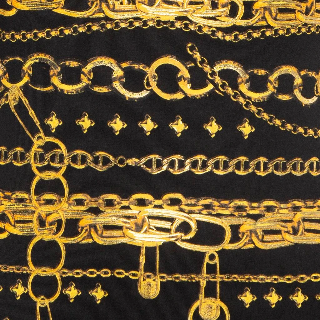 Versus Versace Versus Versace Black/Gold Chain Print Jersey Midi Dress M 3