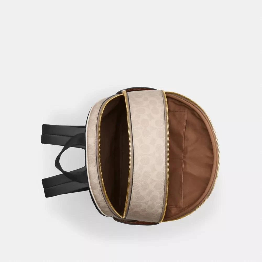 Coach Large Court Backpack In Signature Canvas 4