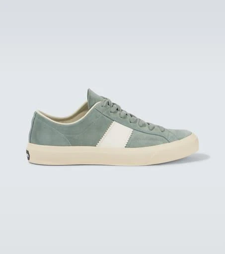 Tom Ford Cambridge leather-trimmed suede sneakers 1