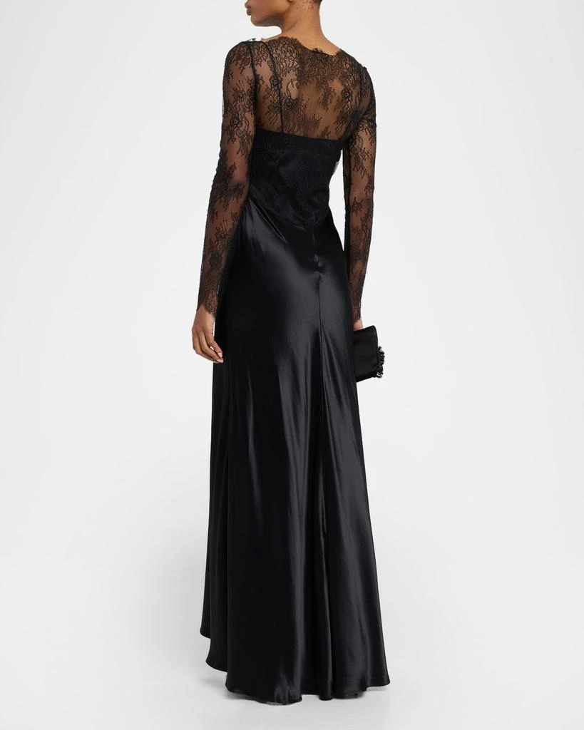 Alberta Ferretti Ls Lace Top W Tank Dress 3