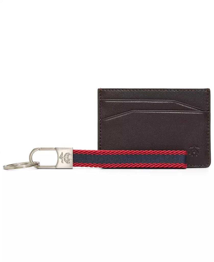 Brooks Brothers Men's Cardholder and Keychain Set