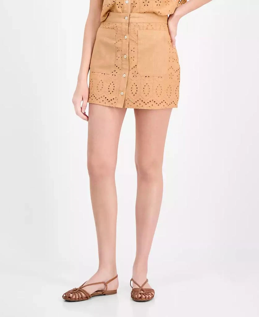 Avec Les Filles Women's Eyelet Midi Skirt 3