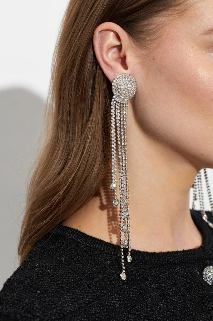 Alessandra Rich Clip-on earrings with crystals 2