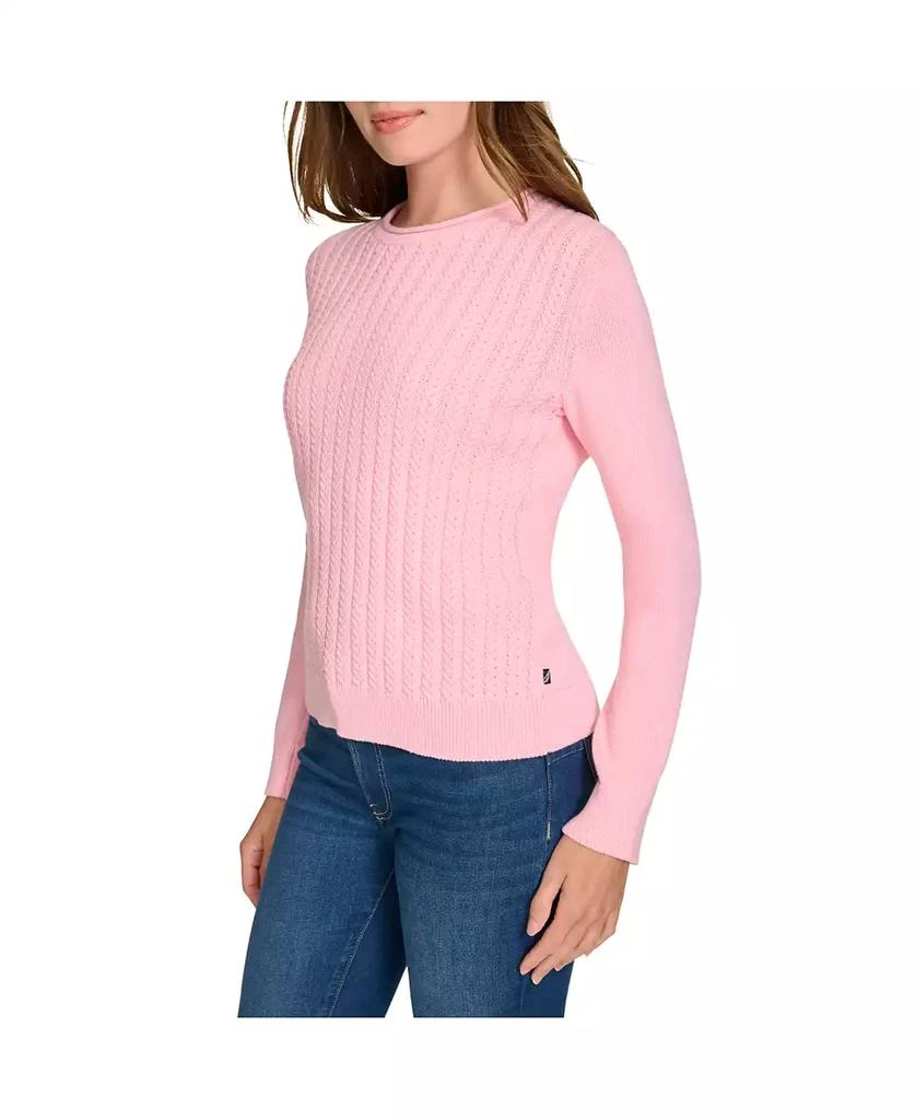 Nautica Jeans Women's Roll Neck Stacked Cable Sweater 7