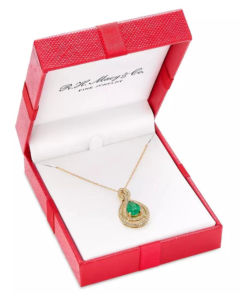 Macy's Sapphire (1-1/4 ct. t.w.) & Diamond (1/4 ct. t.w.) 18" Pendant Necklace in 14k White Gold (Also available in Tanzanite, Emerald and Ruby) 6