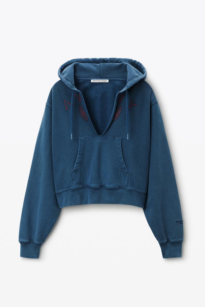 Alexander Wang Distressed Cotton Hoodie