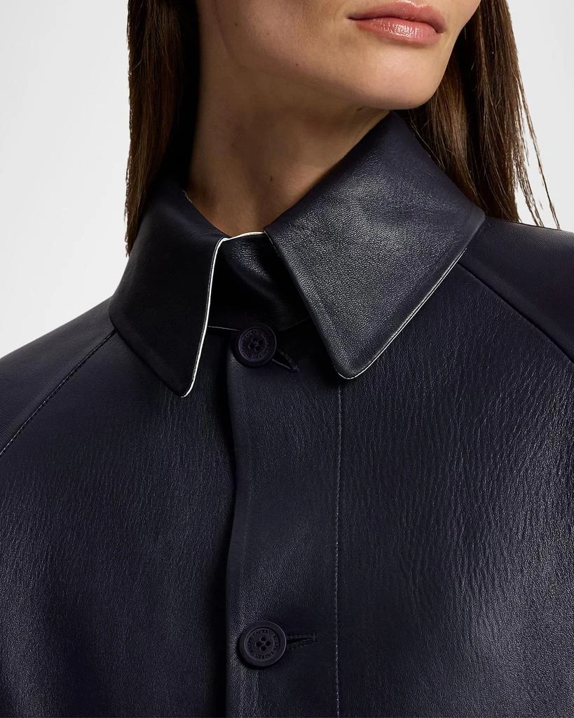 Ralph Lauren Ottis Leather Single-Breasted Trench Coat 4