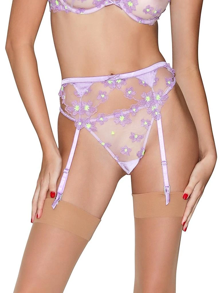 Fleur du Mal Petal Embroidery Garter 3