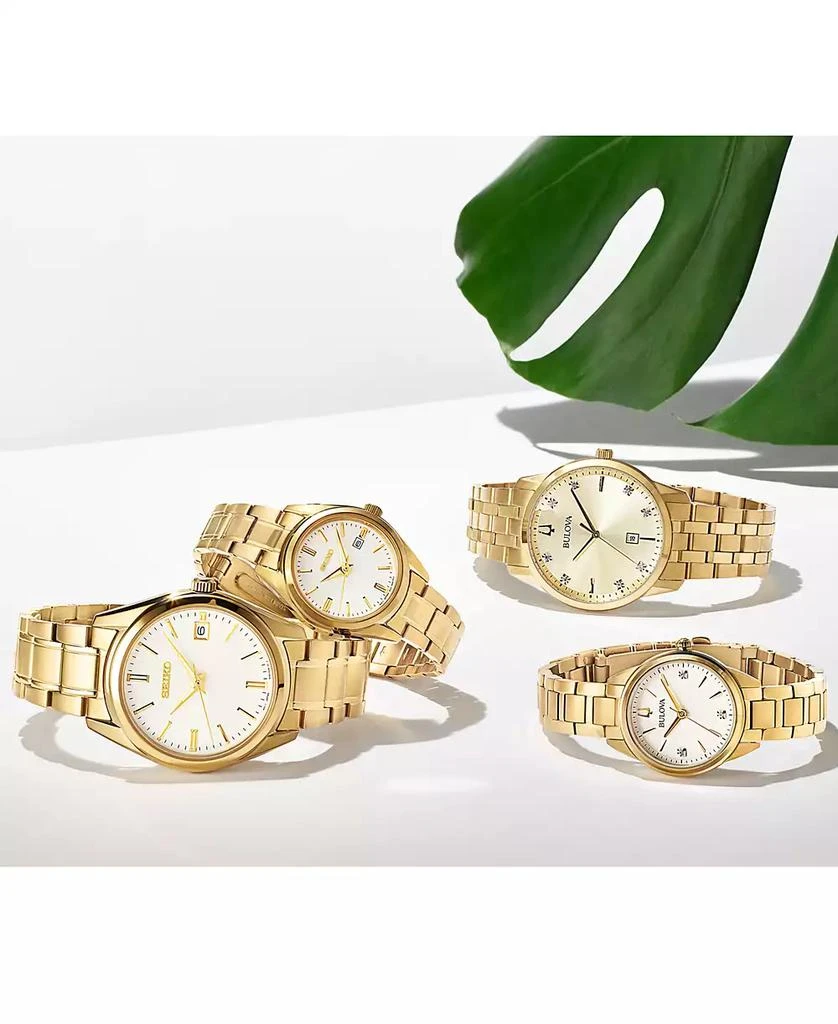 Bulova Men's Sutton Diamond-Accent Gold-Tone Stainless Steel Bracelet Watch 40mm 2
