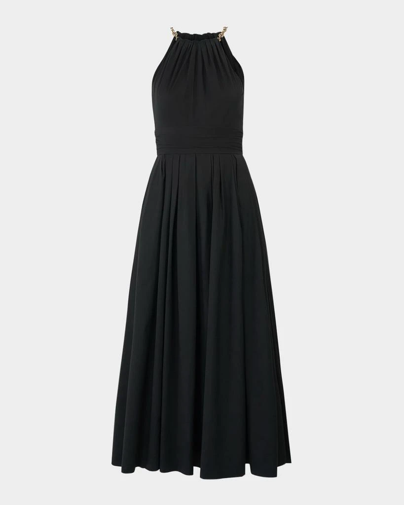 grey halter neck maxi dress Shop Elizabeth Halter Neck Maxi Dress (Watercolour Floral) main image 0