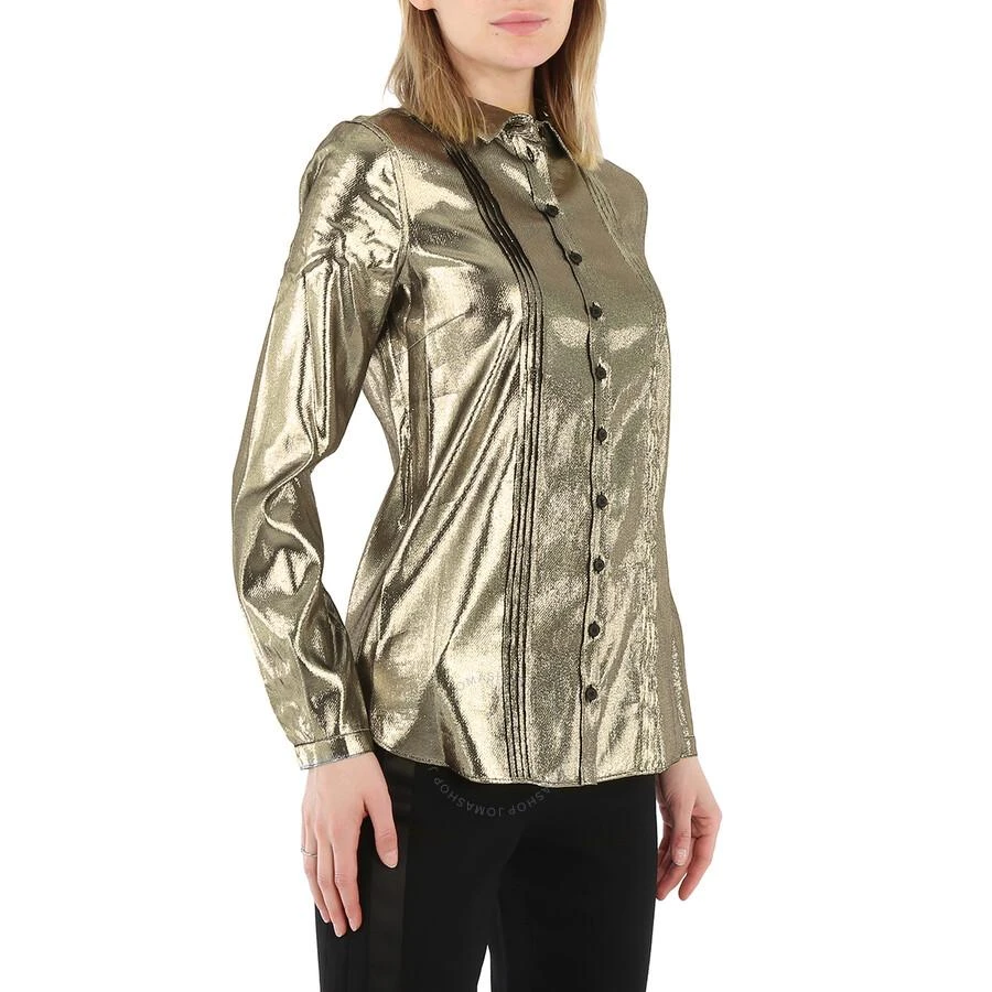 Burberry Ladies Pintuck Detail Silk Shirt 2