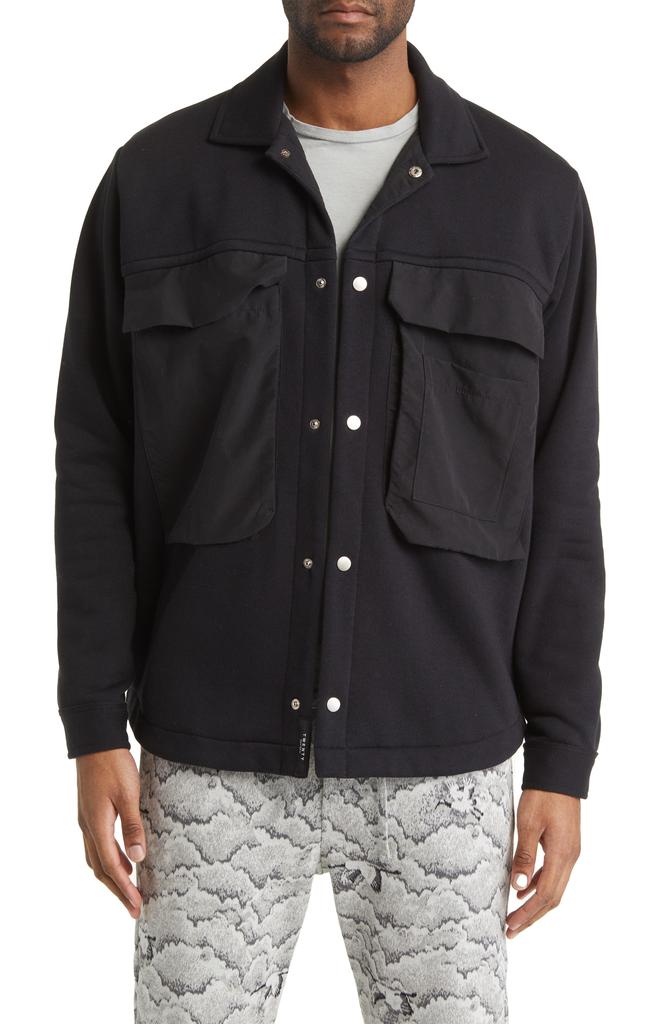 Twenty Sunnyside Brushed Terry Snap-Up Shacket