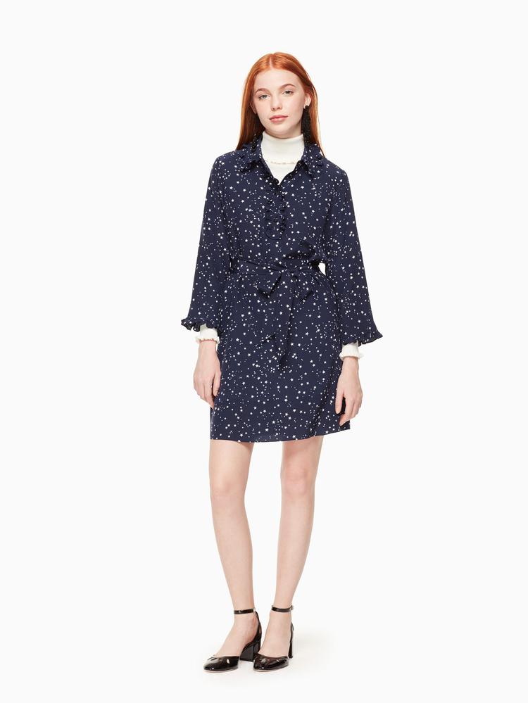 Kate Spade night sky silk shirtdress Free Shipping BeyondStyle