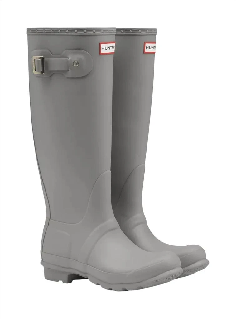 Hunter Women's Tall Classic Rain Boot In Tundra Grey 2