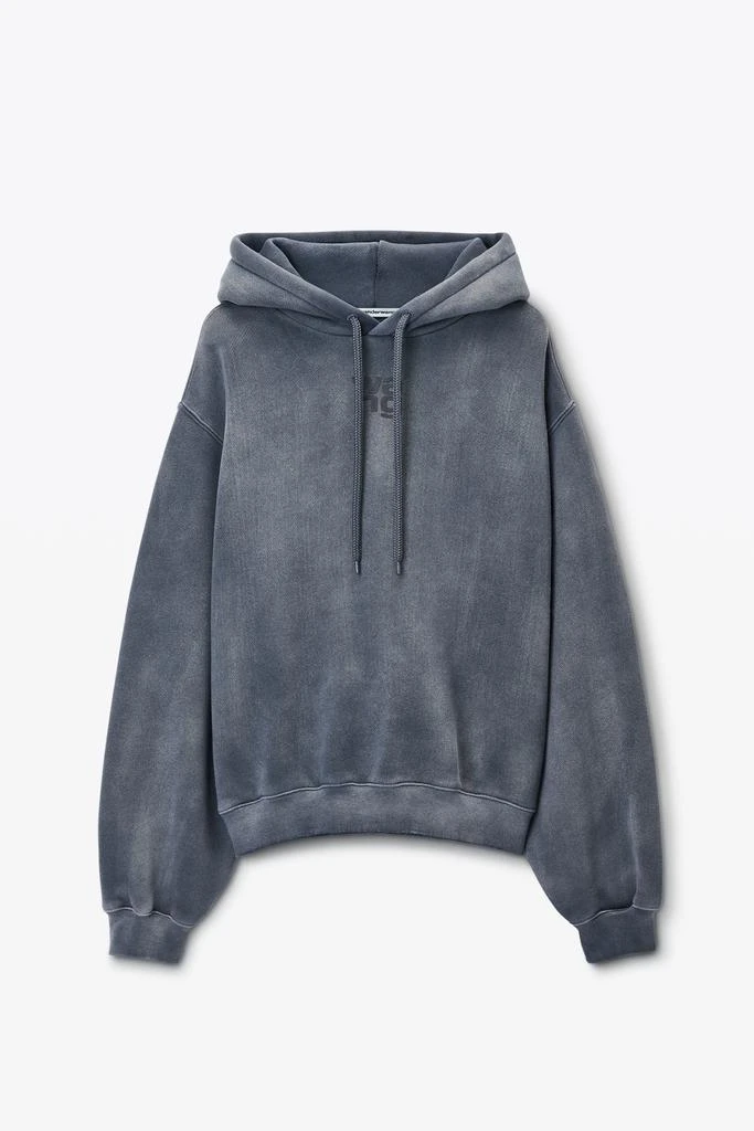 Alexander Wang puff logo hoodie in structured terry 2