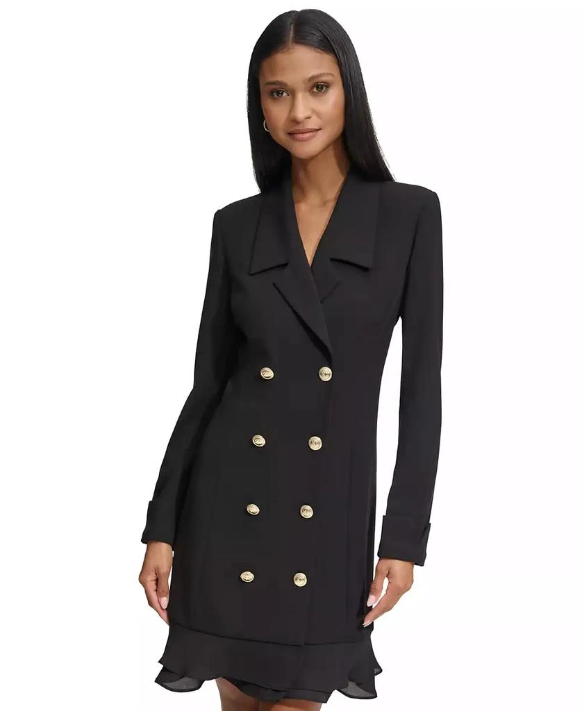 Karl Lagerfeld Paris Women's Chiffon-Hem Blazer Dress 3