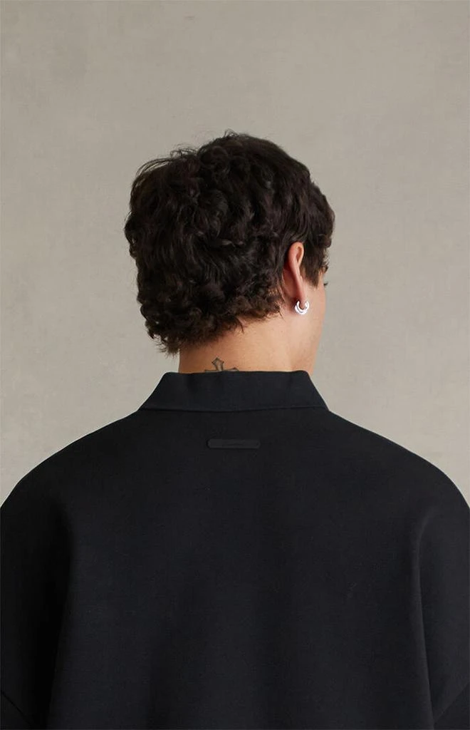 Essentials Vintage Black Signature ’90s Cropped Polo Shirt 5