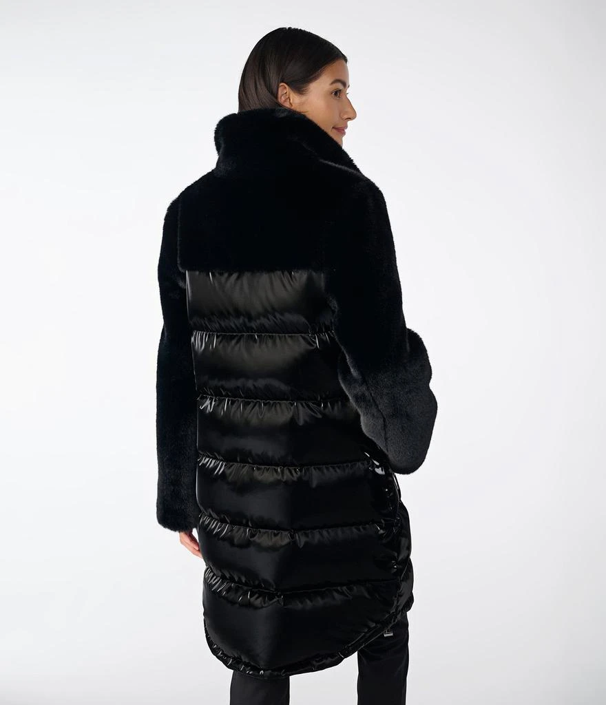 Karl Lagerfeld Paris LONG GLOSSY FAUX FUR PUFFER 2