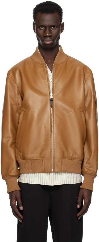 Mackage Tan & Khaki Easton-SA Reversible Leather Jacket 1