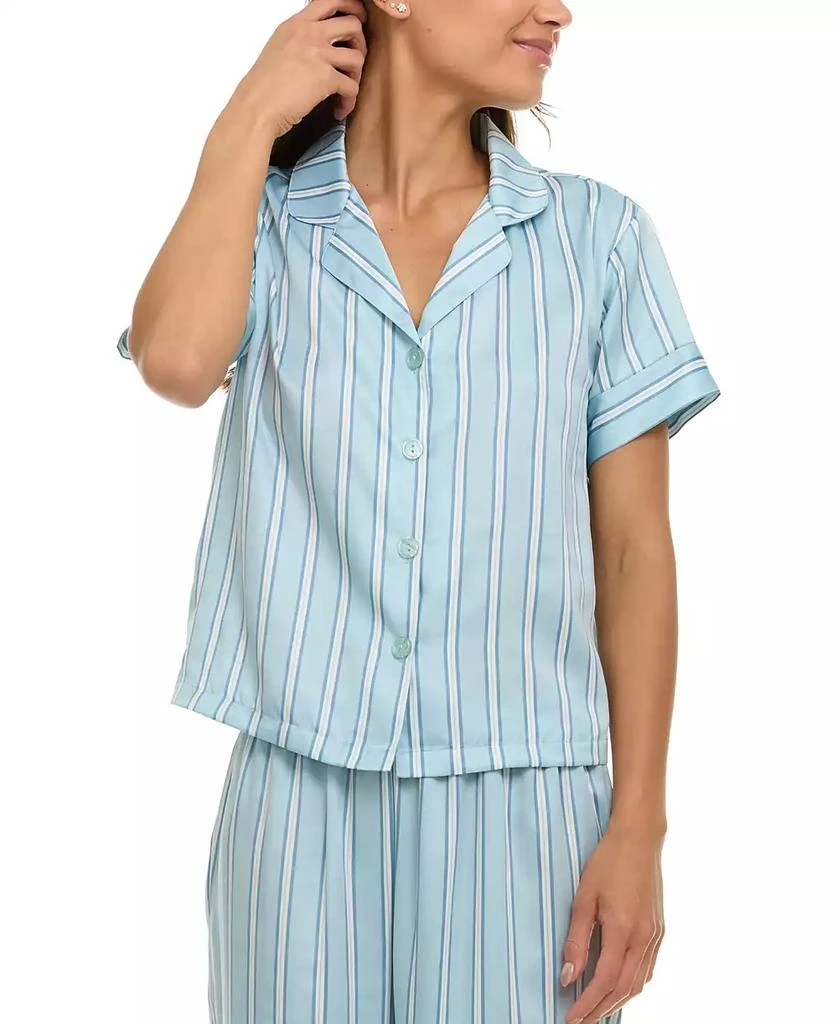 Flora Nikrooz Women's Nicola Stripe Charm Notch Pajama Set 3