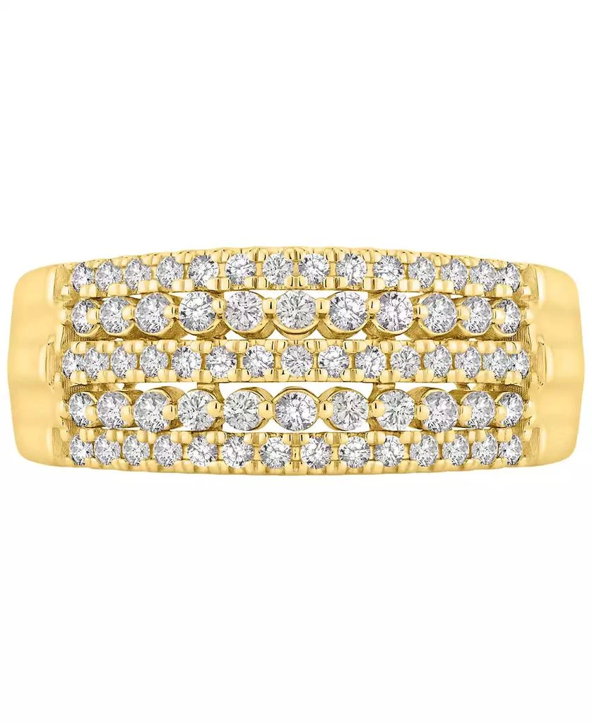 Macy's Diamond Multirow Anniversary Band (1/2 ct. t.w.) in 14k Gold 3