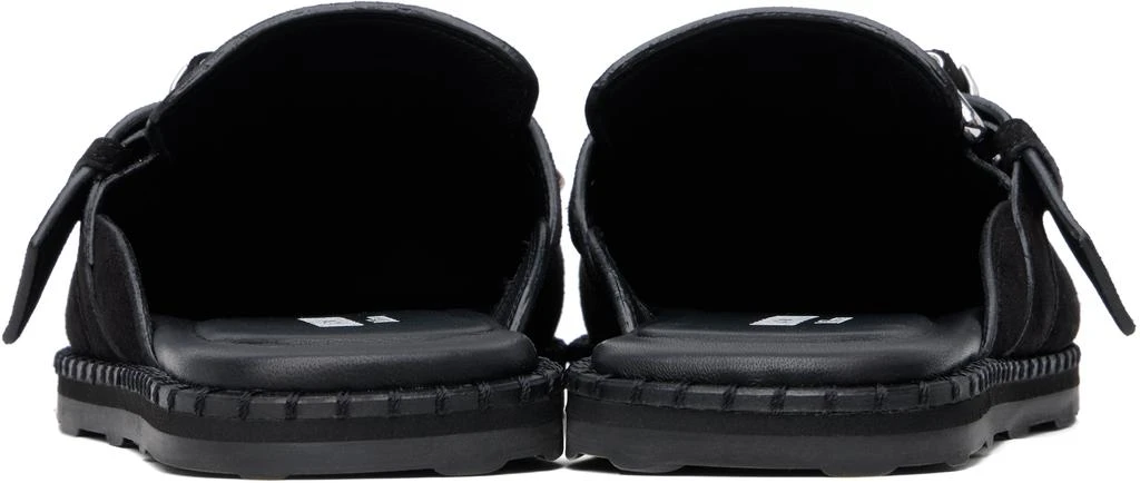 Moschino Black Cow Suede Sporty Mules 2