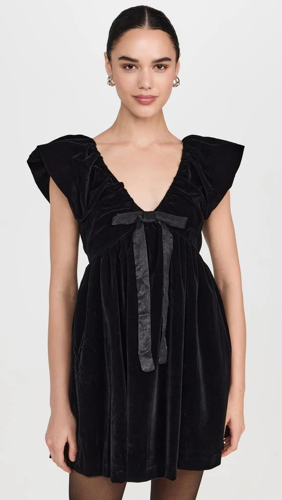 Endless Rose Velvet Satin Bow Mini Dress 1
