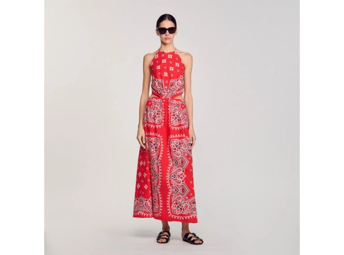 Sandro Robe longue à imprimé bandana