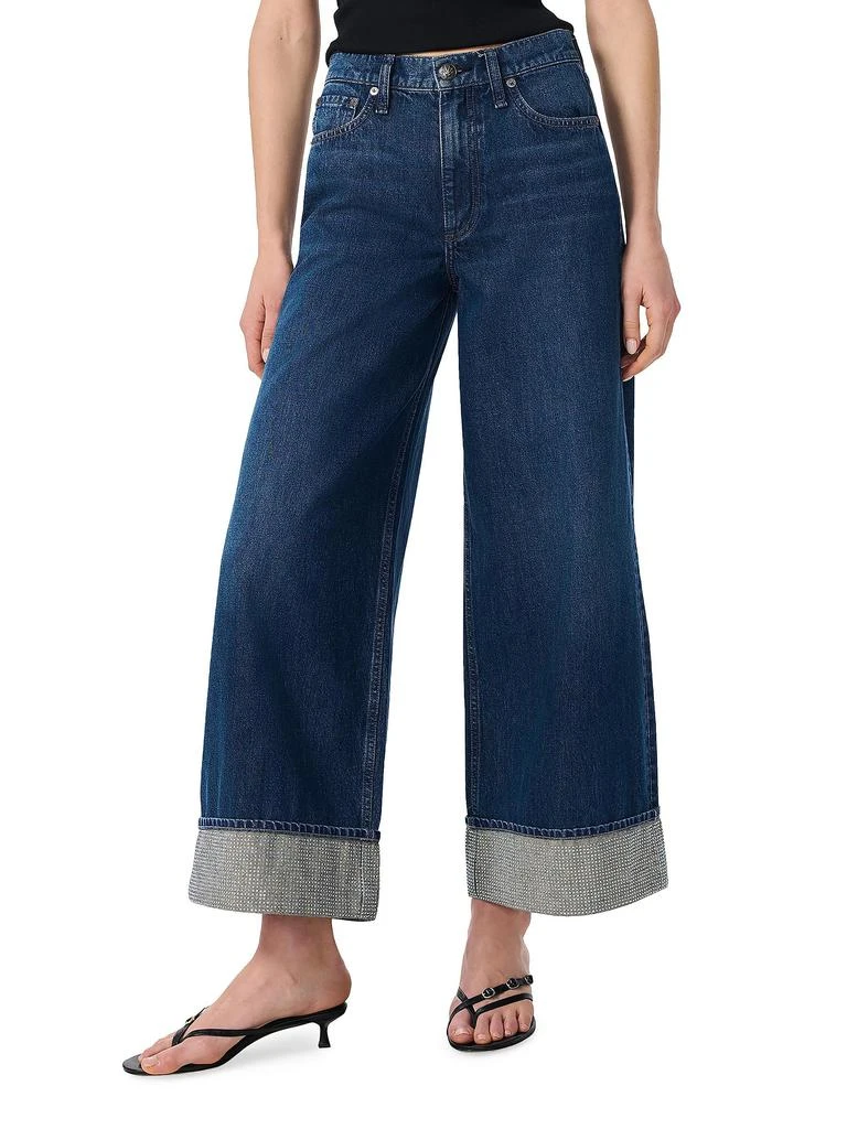 Rag 
Bone Sofie High-Rise Cuffed Wide-Leg Jeans