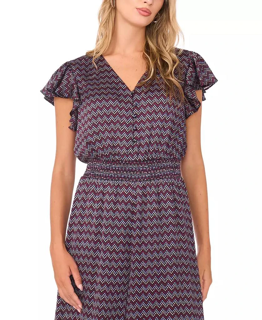 Vince Camuto Women
s Button-Front Smocked Waist Jumpsuit 3