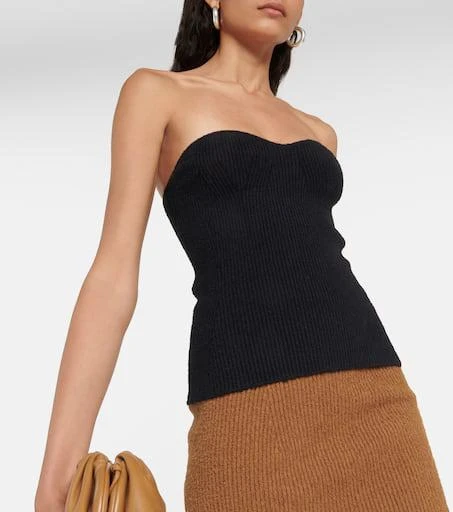 WARDROBE.NYC Ribbed-knit cotton-blend top 5